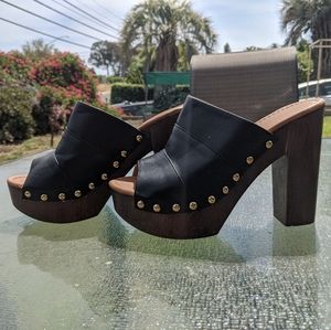 Olivia Miller open toe clogs